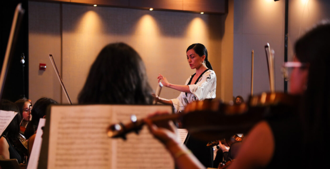 Banda Sinfónica Juvenil en la Manzana del Cuidado de San Cristóbal Juan Rey